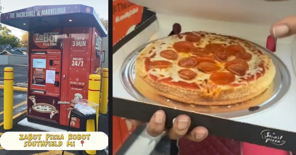 A Person Reviewed the Pizza From ZaBot the “Pizza Robot”