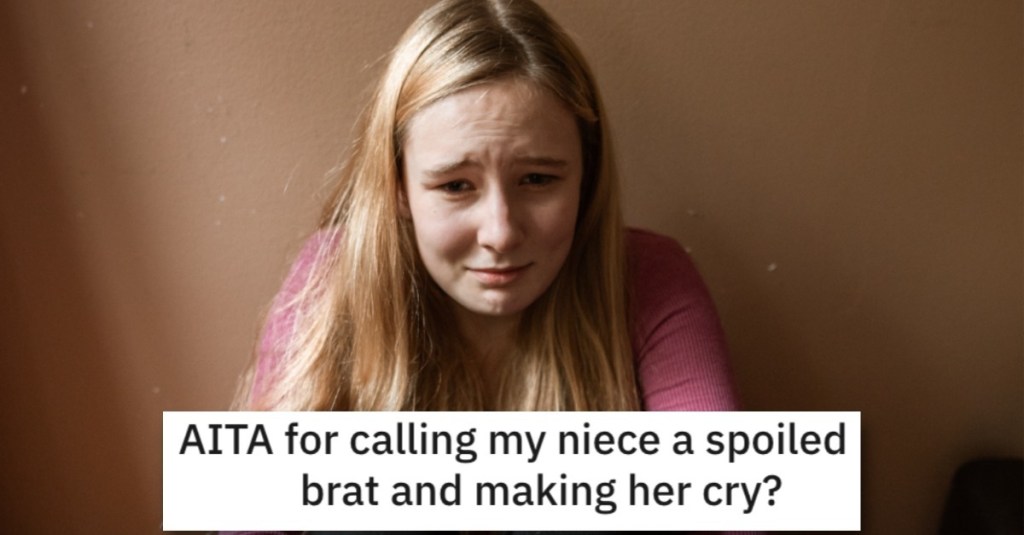 Woman Wants to Know if She’s Wrong for Calling Her Niece a Spoiled Brat and Making Her Cry