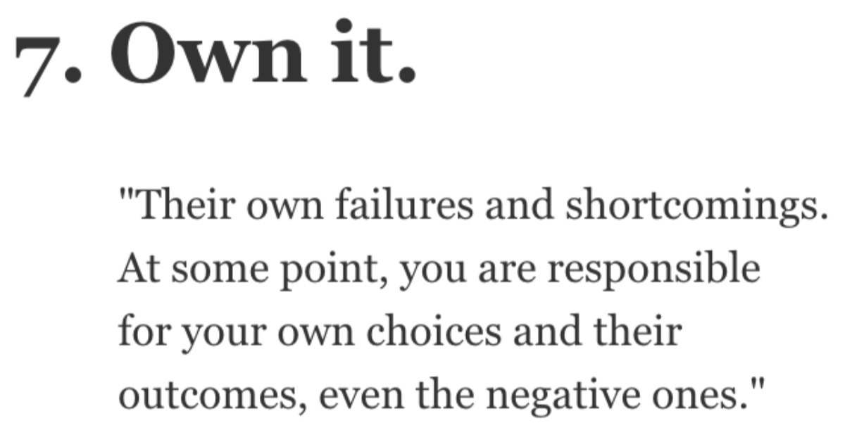 What Should People Take Responsibility for Instead of Blaming Society? People Responded.