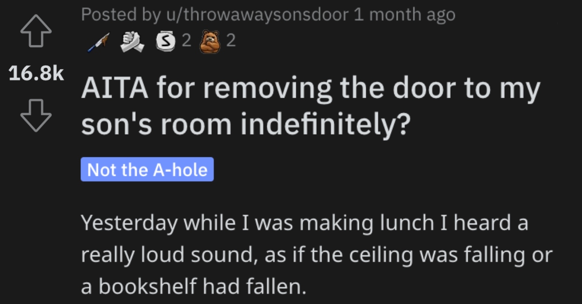 This Mom Removed the Door to Her Son's Bedroom. Is She Wrong?