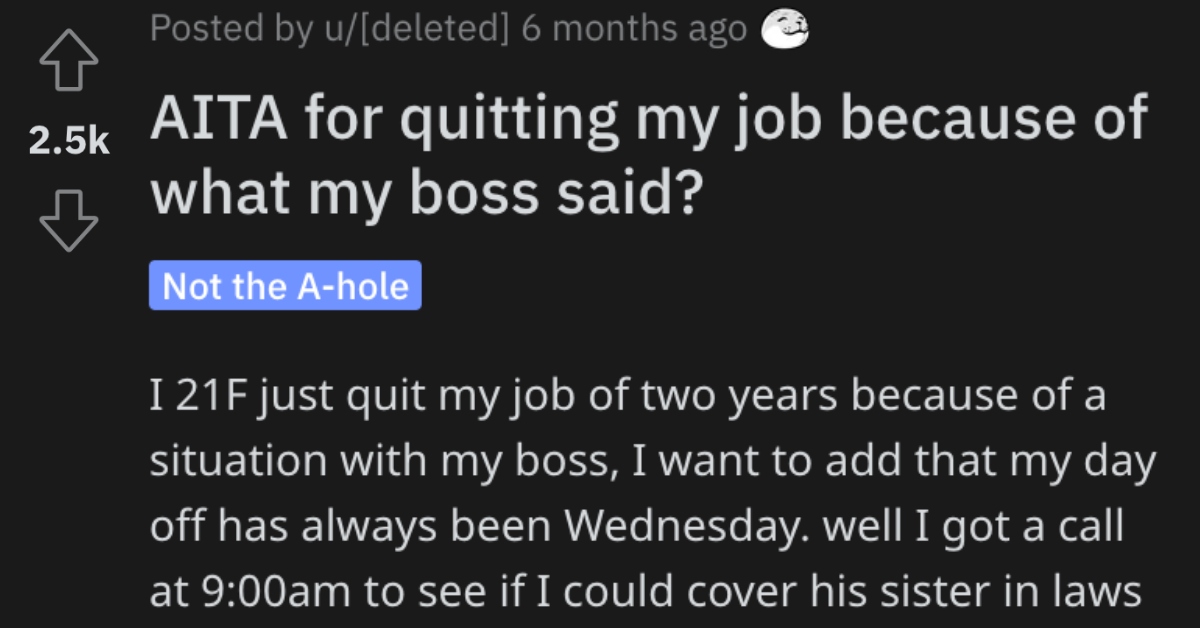 She Quit Her Job Because of What Her Boss Said. Did She Go Too Far?