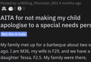 Is He Wrong for Not Making His Daughter Apologize to a Special Needs Person? Here’s What People Said.