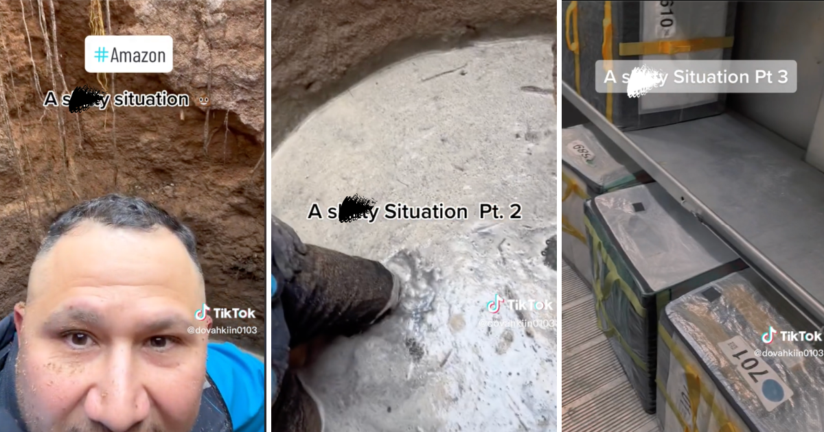 Amazon Driver Falls Into Septic Tank, Hopes He Doesn't Have To Go Straight Back To Work