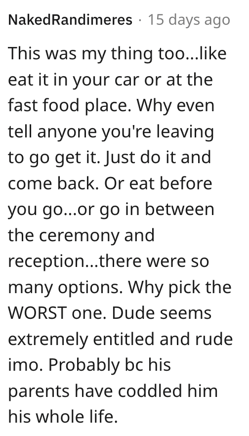 Screen Shot 2023 01 02 at 3.52.13 PM This Woman Let Her Son Bring Fast Food To A Wedding Reception And Doesnt Understand Why The Brides Family Is Upset