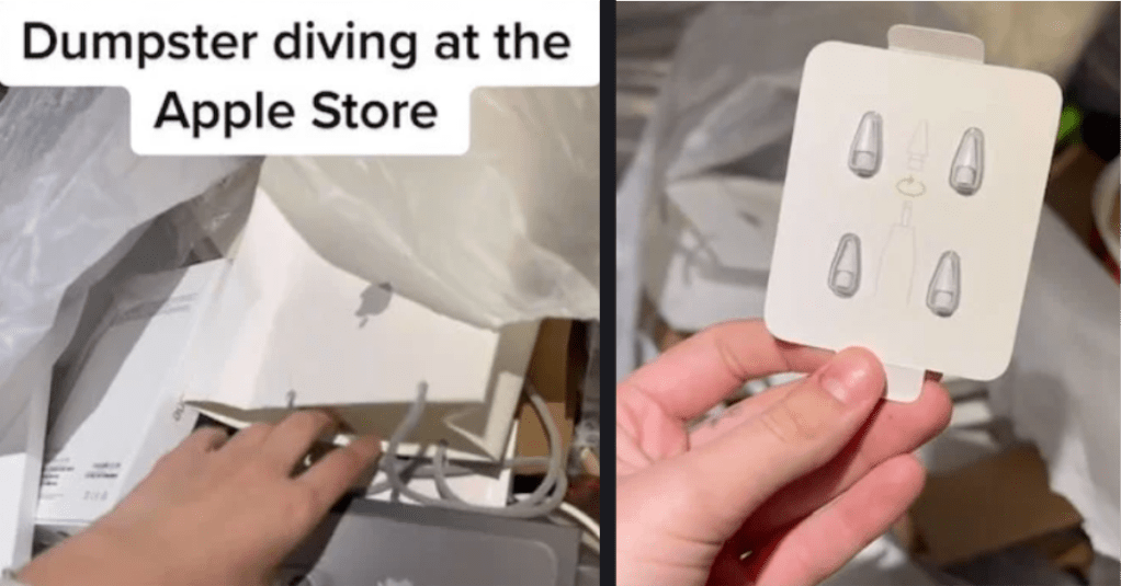 A Woman Found Brand New Apple Products While Dumpster Diving