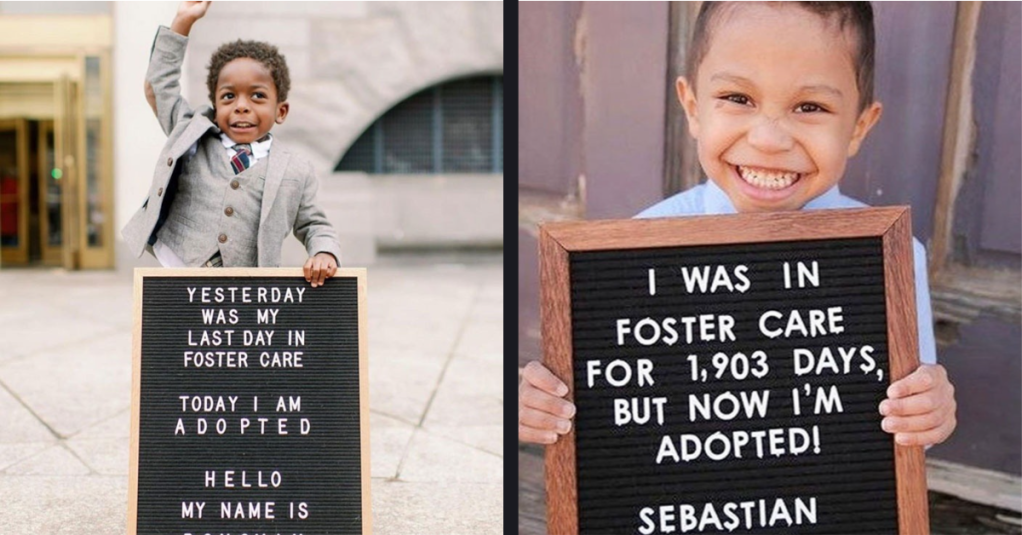 12 Wholesome and Happy Photos of Kids on Their Adoption Days