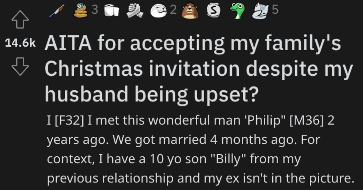 She Accepted Her Family's Christmas Invitation and It Made Her Husband Upset. Was She Wrong?