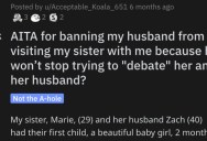 Woman Asks if She’s Wrong for Banning Her Husband From Visiting Her Sister