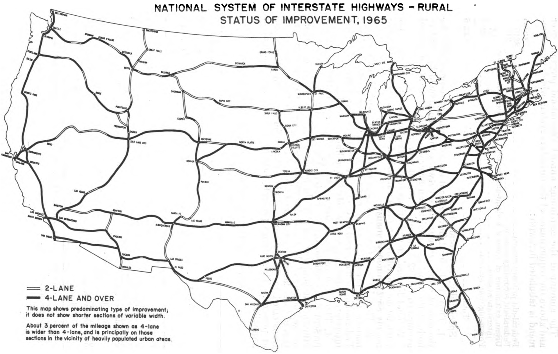 National Highway Program   National System of Interstate Highways   Rural Status of Improvement 1965 Heres How Interstates Are Numbered And The Logic Behind It