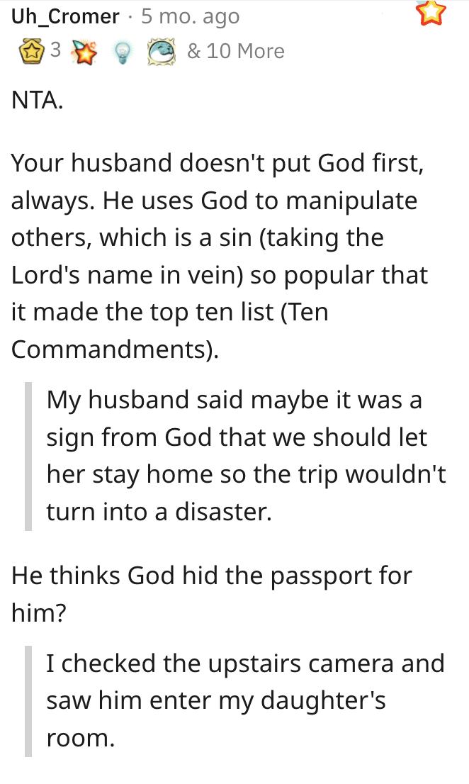 Screen Shot 2023 02 13 at 9.33.18 PM Woman Asks If Shes Wrong for Cancelling a Trip After Finding Her Husband Hid Her Daughters Passport?