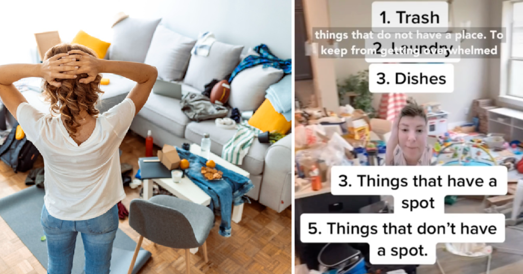 Overwhelmed By A Mess? Try The "Five Things" Method Of Tidying.