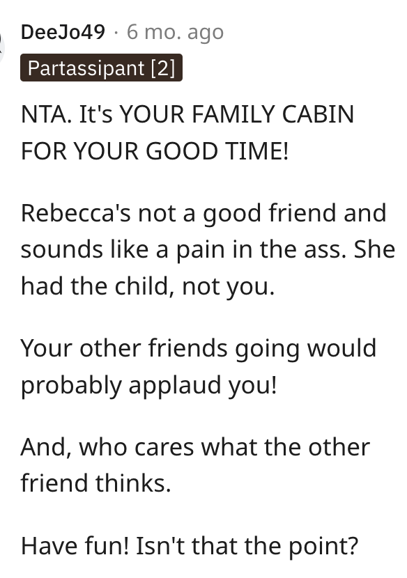 Screen Shot 2023 03 10 at 9.09.10 PM Was This Woman Wrong To Tell Her Friend Her Kid Wasnt Invited Along On A Trip?