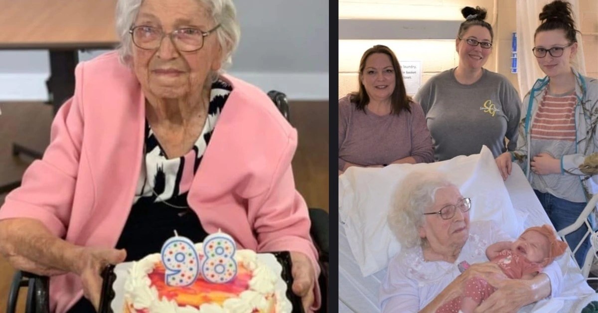 A 98-Year-Old Woman With 230 Grandchildren Met Her Great-Great-Great-Granddaughter for the First Time