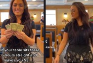 A Server Called Out Customers Who Stayed for 6 Hours and Only Left a $3 Tip