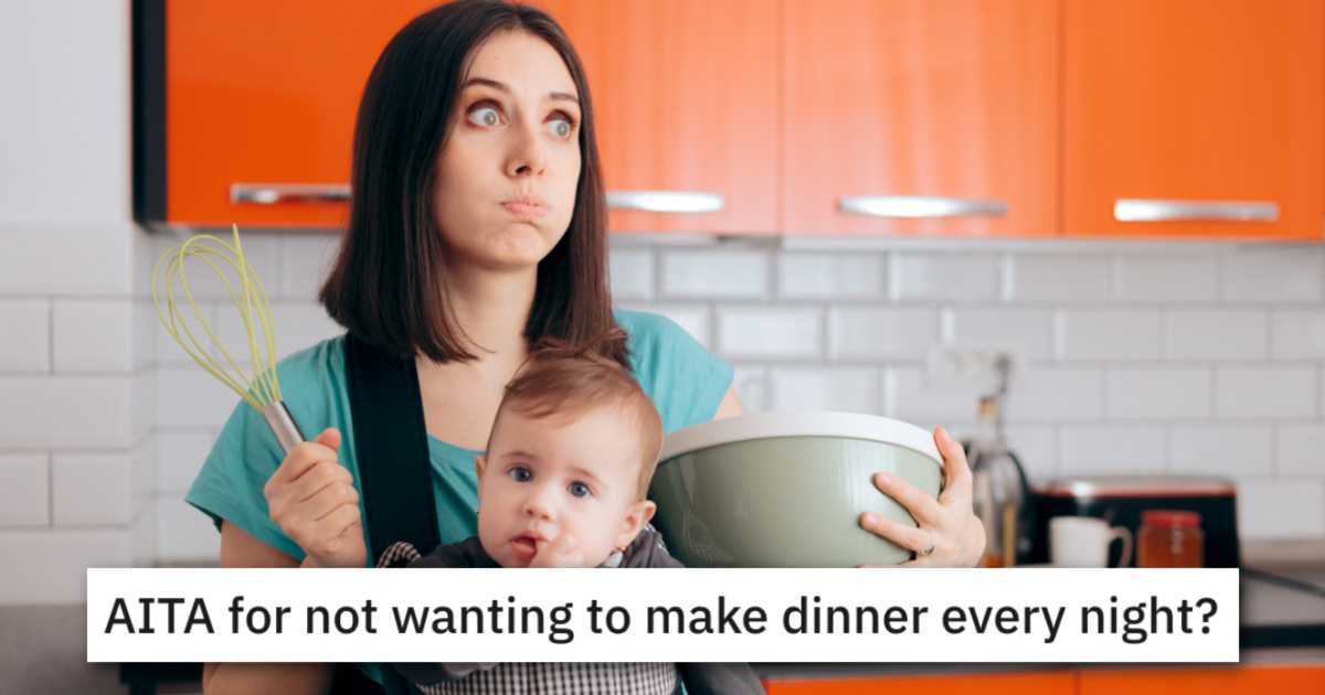 Her Jaw Is Wired Shut. Is She Wrong For Not Wanting To Cook Dinner Every Night?