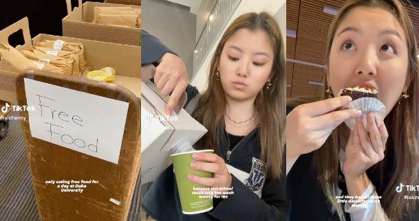 A Student at Duke Says She Only Eats Free Food on Campus Because Tuition Is So Expensive