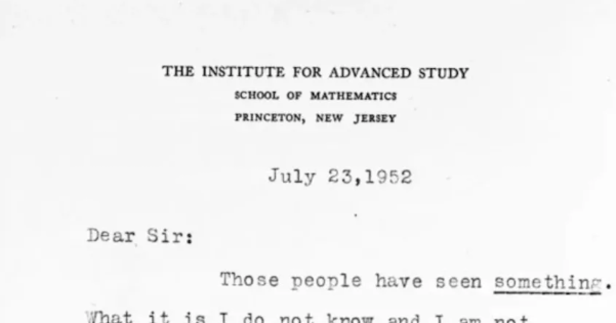 Read Albert Einstein's Letter About What He Thought About UFOs