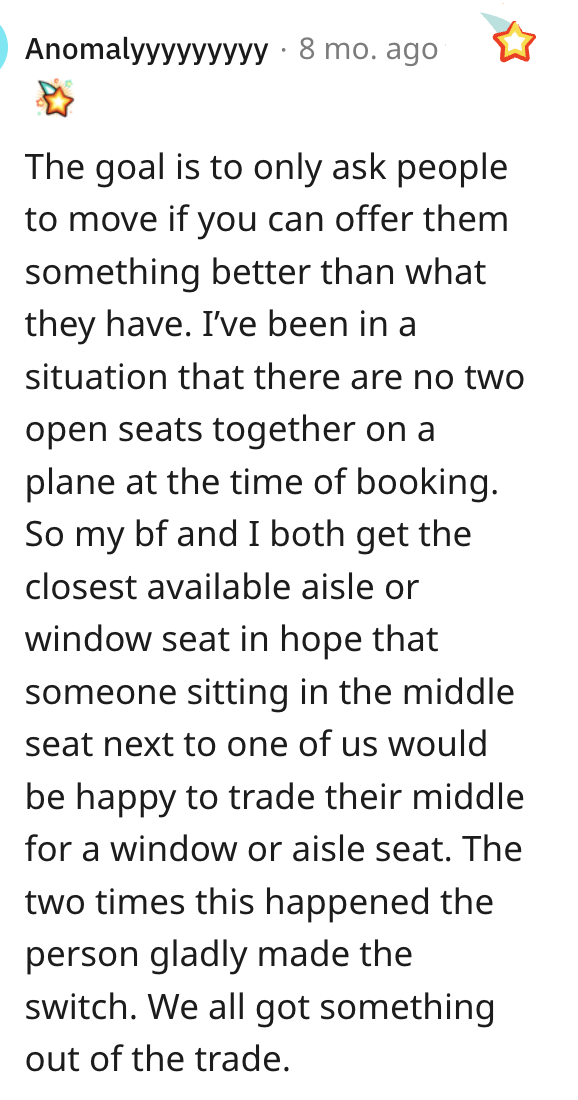 Screen Shot 2023 04 24 at 9.50.20 PM Is It Rude To Not Give Up Your Seat On The Airplane So Others Can Sit Together?