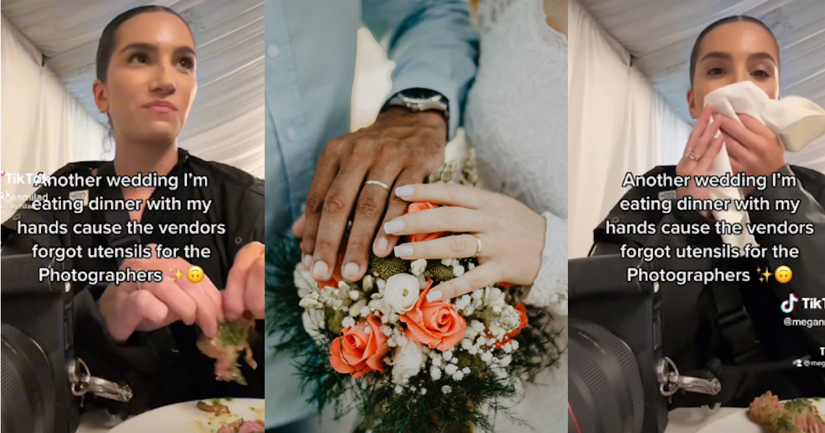 A Wedding Photographer Talked About Having to Eat With Her Hands After Being Forgotten at a Reception
