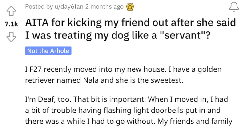 Would You Kick Out A Friend For Insulting Your Dog?
