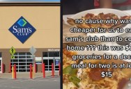 A Woman Said It’s Cheaper to Eat at Sam’s Club Than to Buy Groceries
