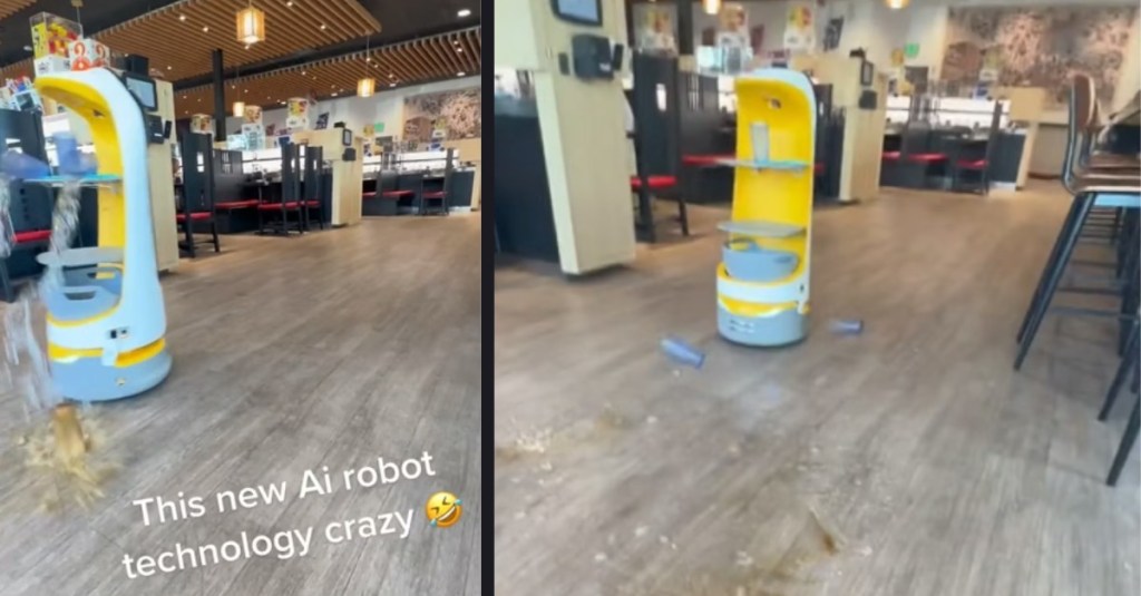 Whoops! A Robot Server Dropping Drinks on the Floor Is The Funniest Thing You'll See Today.