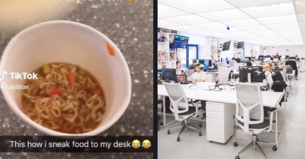 A Woman Shared a Hack for Eating at Her Desk After Her Company Wouldn’t Let Her Eat at Her Desk