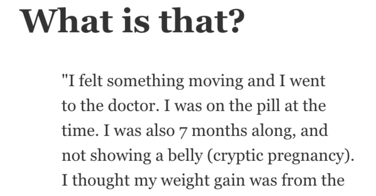 Women Talked About How They Had No Idea They Were Pregnant Until Late(02)