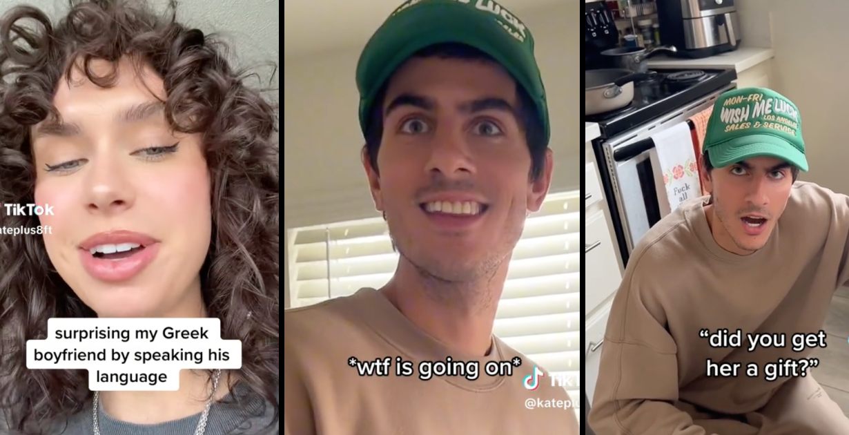 Women Stuns Her Boyfriend By Learning To Speak Greek. His Reaction Is Adorable.
