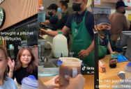 Starbucks Customers Bring A Pitcher To The Store So They Can Fill It With Caramel Macchiato. Did It Work?
