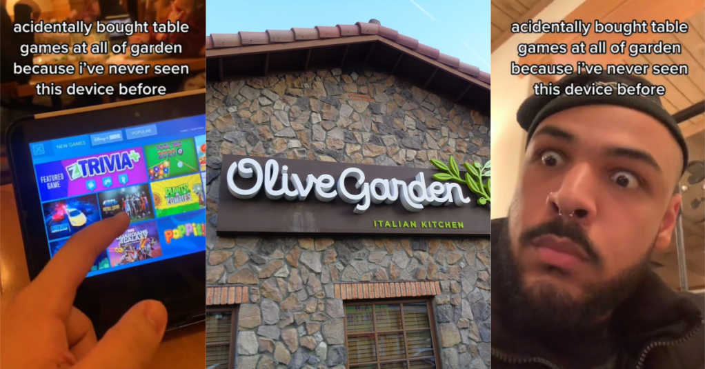 A Customer Accidentally Bought Table Games at a Kiosk When Eating at Olive Garden