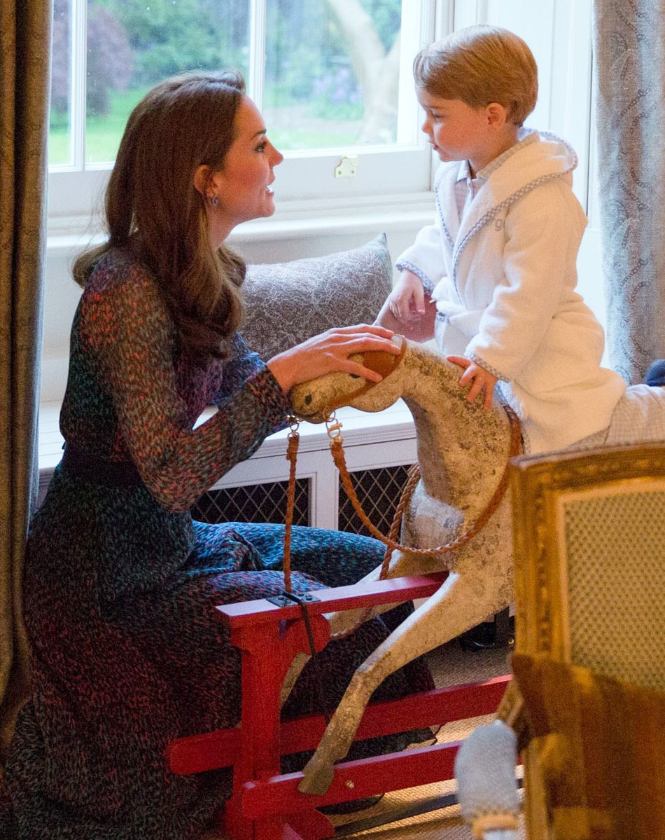 Catherine playing with Prince George 14 Times Kate Middleton Decided To Buck Royal Mom Tradition