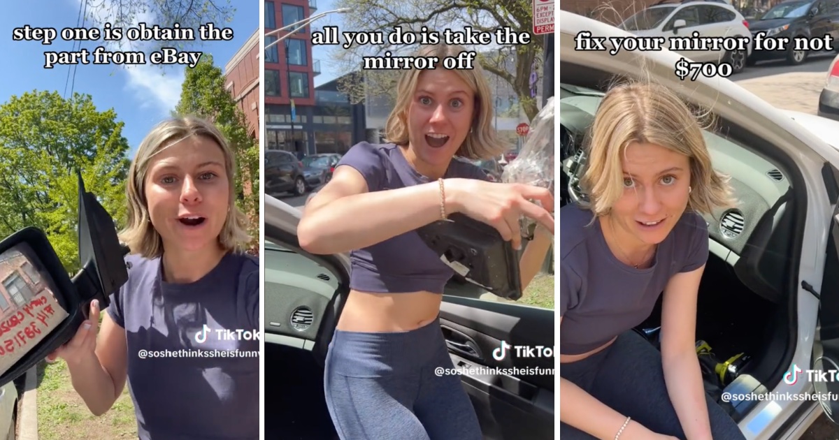 Woman Replaced Her Sideview Mirror For 10% Of The Quoted Repair Cost And She Shares Exactly How She Did It