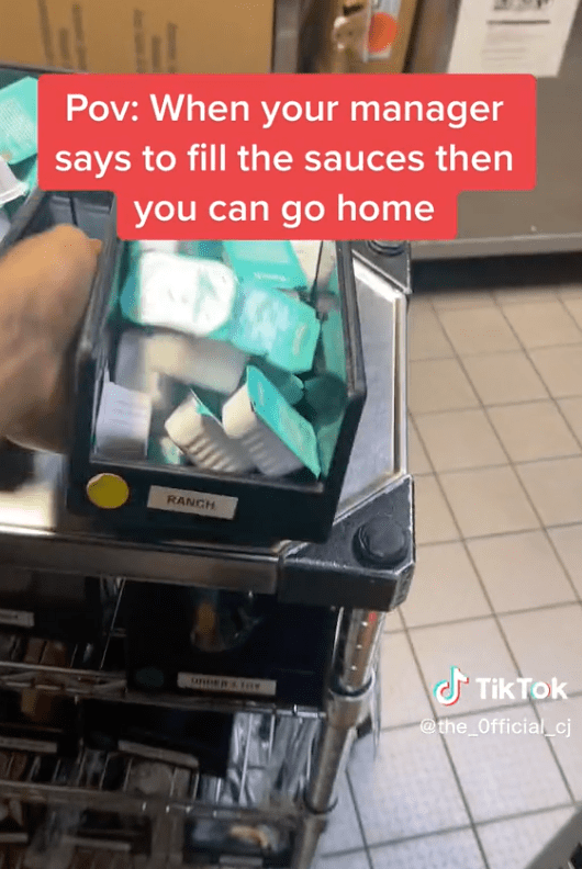 Screen Shot 2023 05 02 at 4.33.49 PM 1 A Worker at McDonald’s Shared a Sauce Organizing Hack