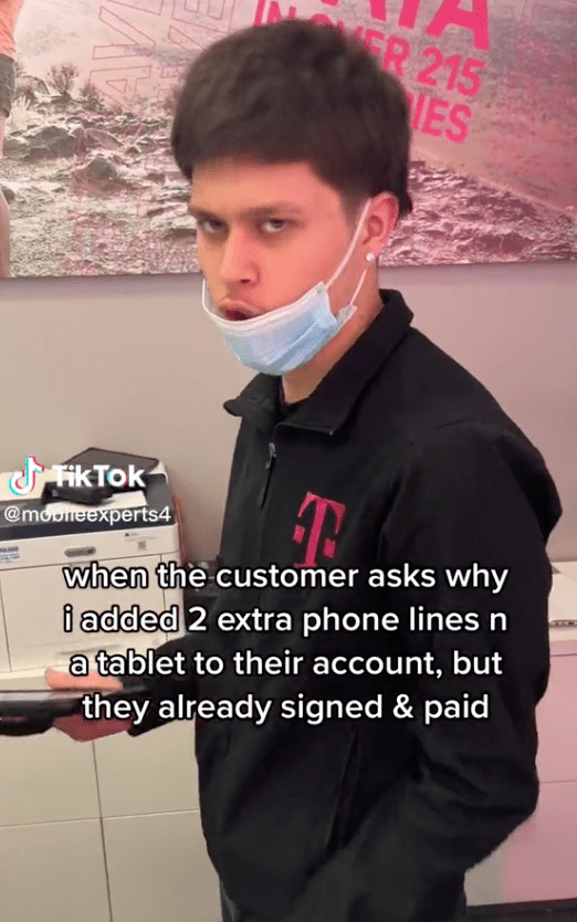 Screen Shot 2023 05 02 at 6.13.51 PM T Mobile Worker Joked About Adding Extra Phone Lines and Tablet to a Customer’s Account Without Them Knowing
