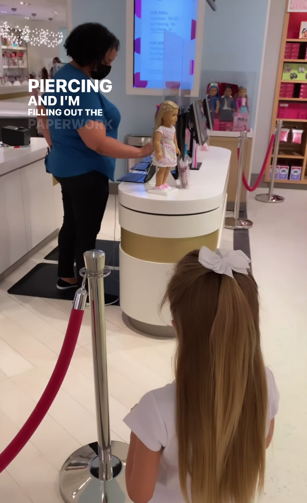 Screen Shot 2023 05 09 at 4.05.20 PM A Young Girl Learned a Big Lesson While Getting Her Ears Pierced at an American Girl Store