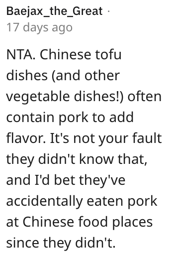 Screen Shot 2023 05 14 at 5.05.10 PM They Put Meat in a Tofu Dish at a Potluck. Did They Act Like a Jerk?