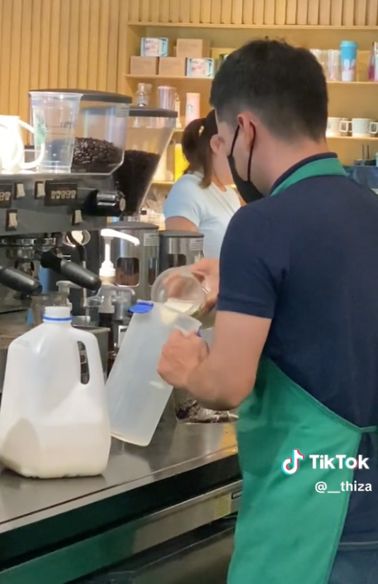 Screen Shot 2023 05 18 at 9.22.51 AM Starbucks Customers Bring A Pitcher To The Store So They Can Fill It With Caramel Macchiato. Did It Work?