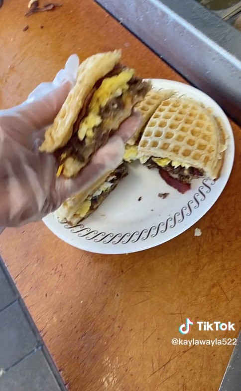 Screen Shot 2023 05 25 at 11.52.53 AM A Waffle House Employee Shared a Hack for a Sandwich That Costs A Pretty Penny