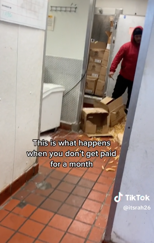 Screen Shot 2023 05 25 at 12.21.00 PM A Popeyes Employee Trashed a Store After Not Getting Paid for a Month