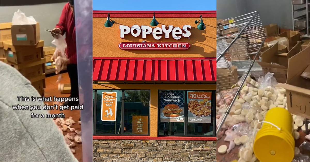 A Popeyes Employee Trashed a Store After Not Getting Paid for a Month ...