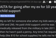 Woman Wants to Know if She’s Wrong for Going After Her Ex for 10 Years of Child Support Payments