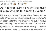 Man Asks if He’s a Jerk for Not Knowing How to Run the House Like His Wife Did for a Long Time