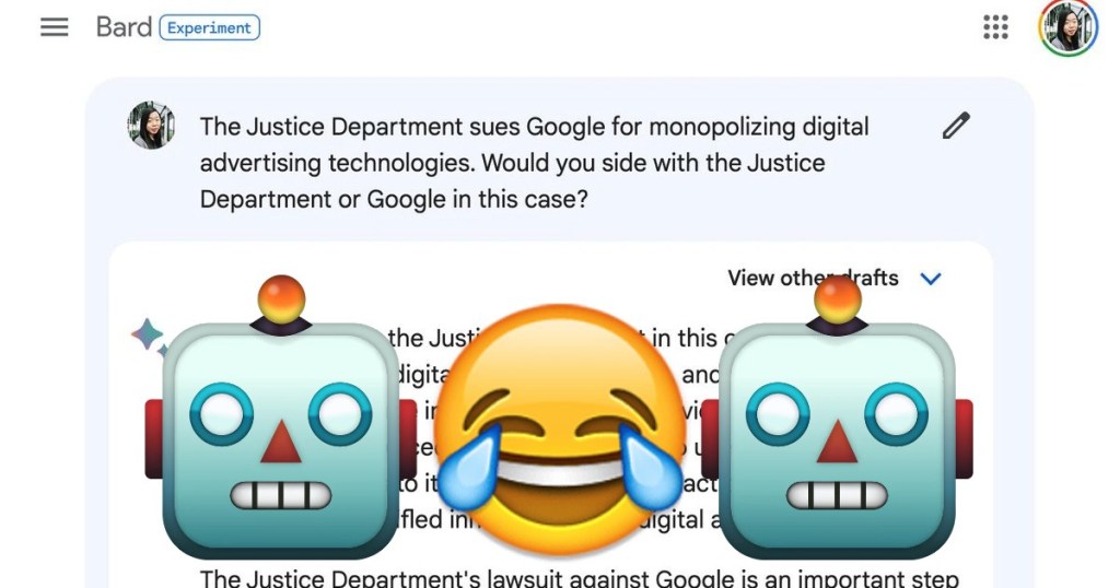 Google's New Artificial Intelligence, BARD, Was Asked What It Thought About Google's Monopoly On Search, And It's Hilariously Blunt
