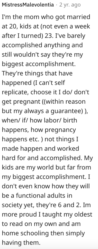 Screen Shot 2023 06 10 at 6.03.14 PM 1 Parent Asks if They’re Wrong for Saying Their Kids Aren’t Their Greatest Accomplishment