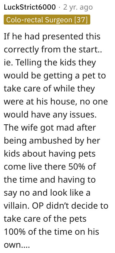 Screen Shot 2023 06 10 at 6.18.49 PM Is He a Jerk for Buying Pets for His Kids Without His Ex Wifes Approval?