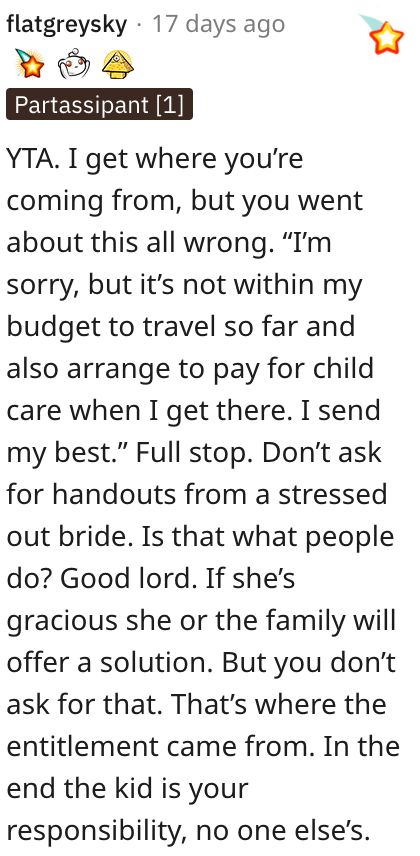 Screen Shot 2023 06 11 at 5.13.30 PM Woman Asks if She’s Wrong for Telling Her Sister She Needs to Pay for Child Care or She Won’t Attend Her Wedding