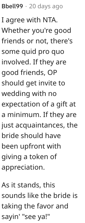 Screen Shot 2023 06 11 at 5.36.46 PM Woman Asks if She’s Wrong for Expecting to Be Invited to a Friend’s Wedding