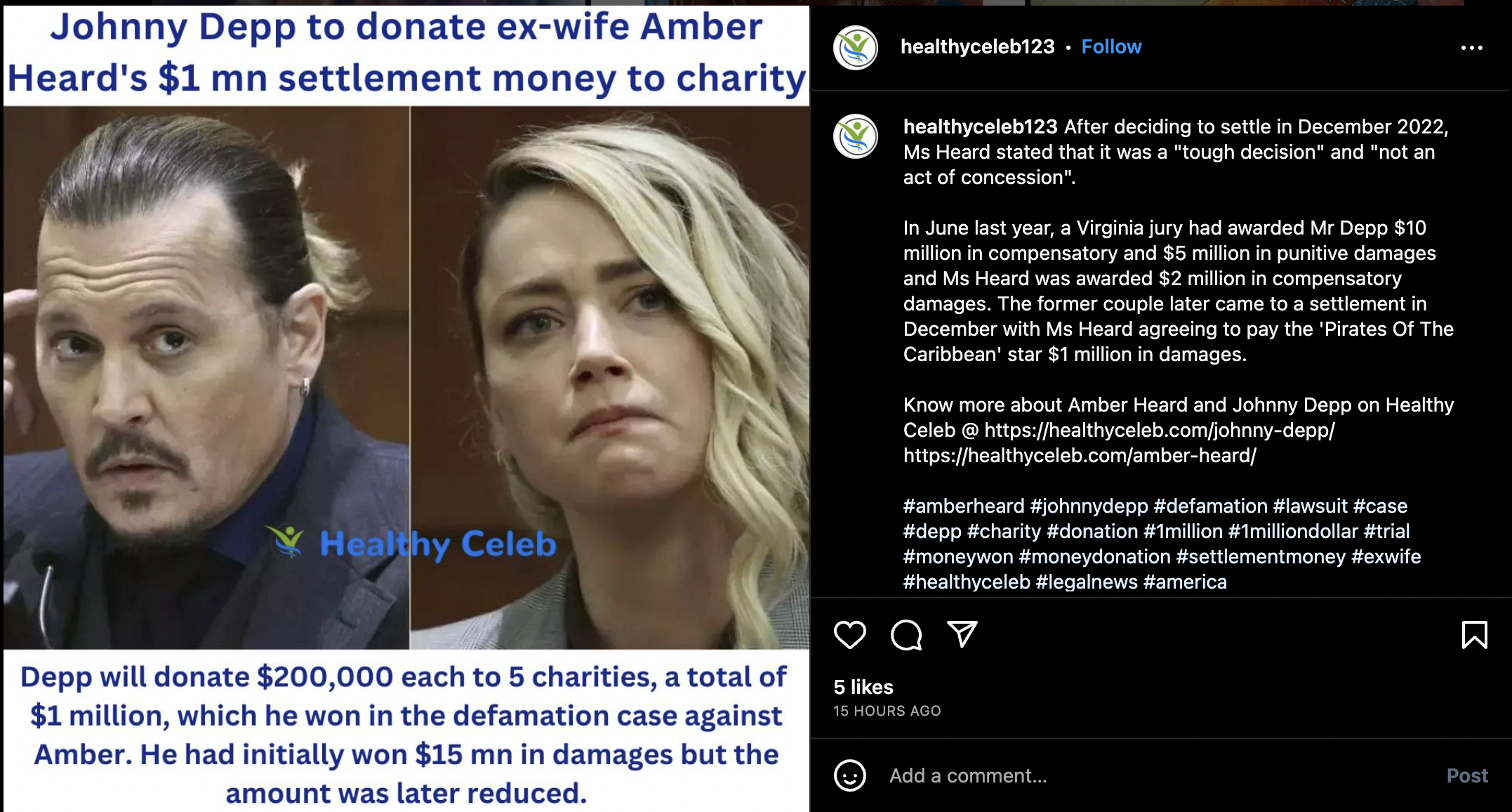 Screen Shot 2023 06 18 at 11.58.18 PM Johnny Depp Promises To Donate All $1 Million Of His Settlement From Amber Heard