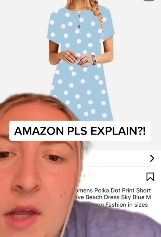 Screen Shot 2023 06 20 at 12.05.58 PM A Woman Asked Questions About an Amazon Dress That Looks Like a Cartoon